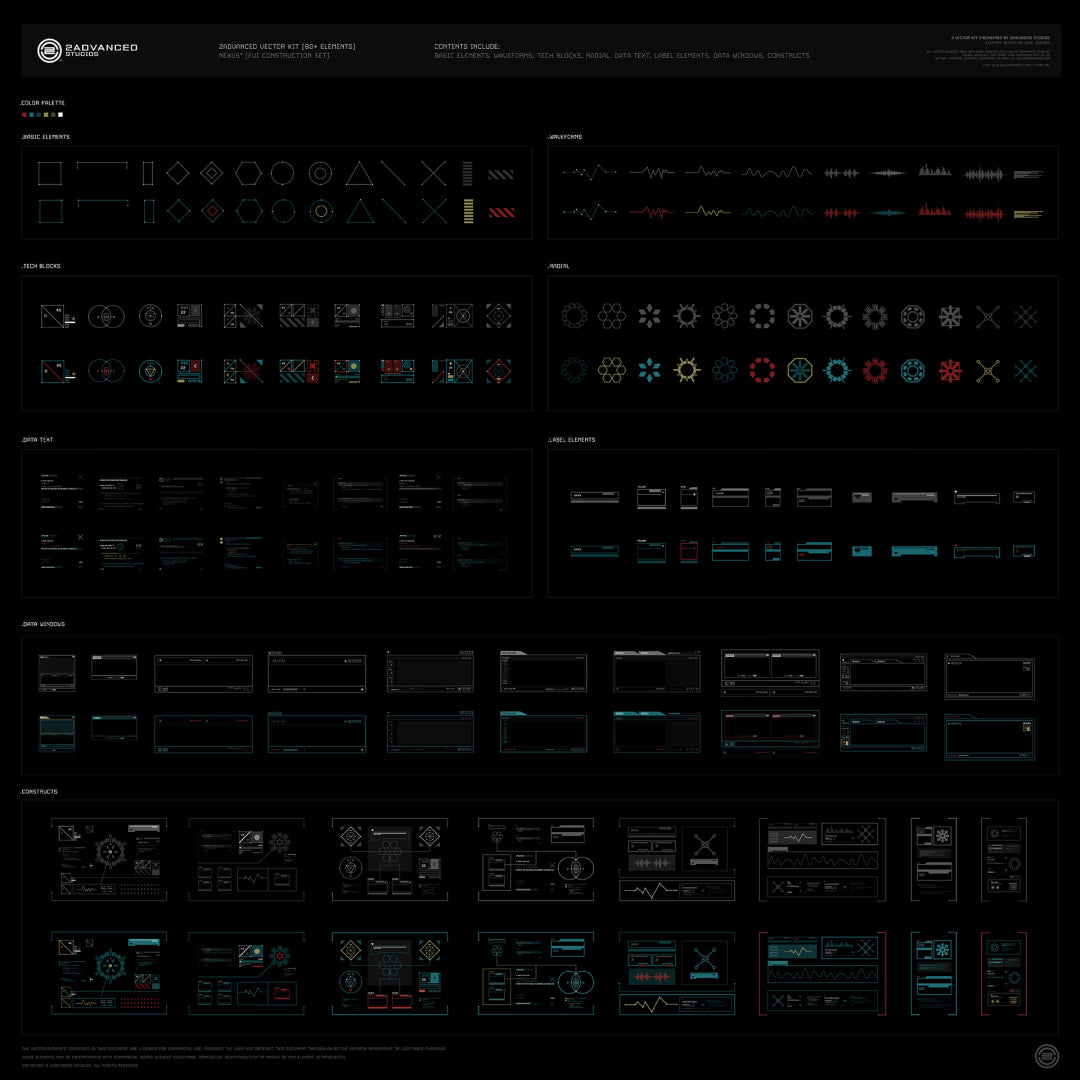 FUI/HUD Construction Set: "Nexus©"