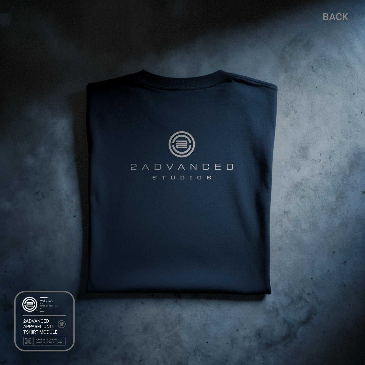 2Advanced Classic Dark T-Shirt w/ Pocket Logo & Full Logo on Back (Unisex)