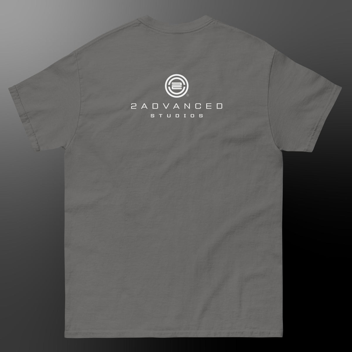 2Advanced Classic Dark T-Shirt w/ Pocket Logo & Full Logo on Back (Unisex)