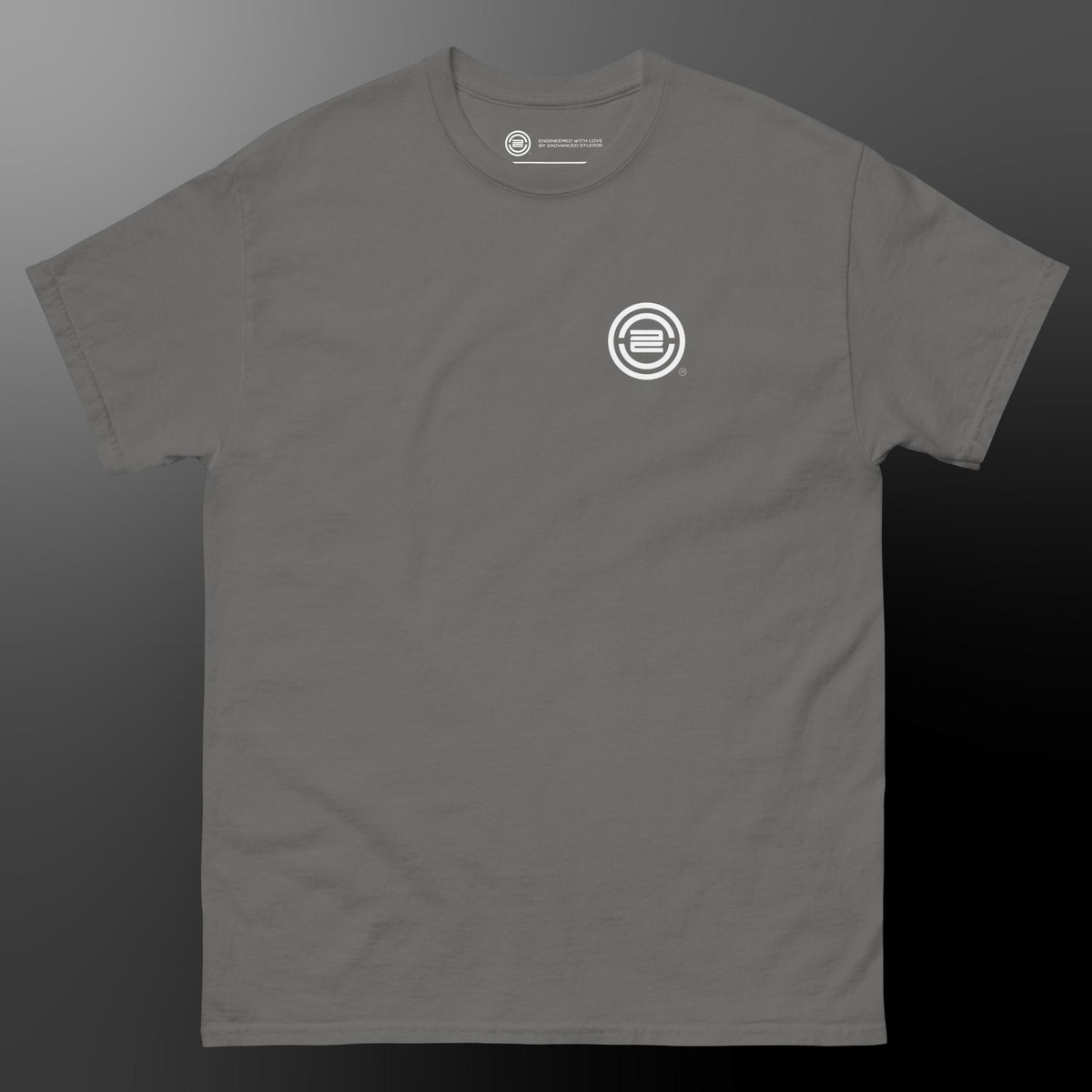 2Advanced Classic Dark T-Shirt w/ Pocket Logo & Full Logo on Back (Unisex)