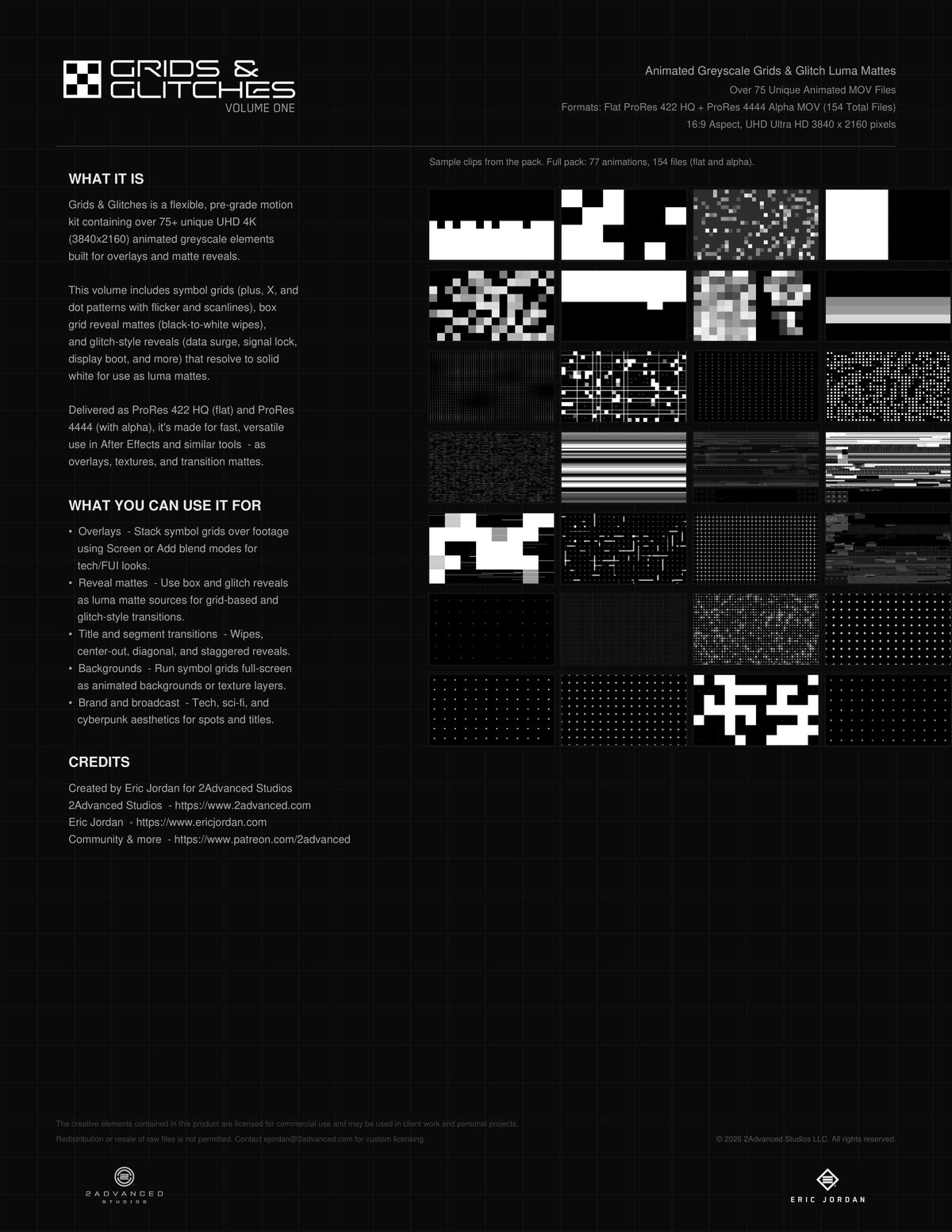 Grids & Glitches Volume 1 - kit overview and sample clips