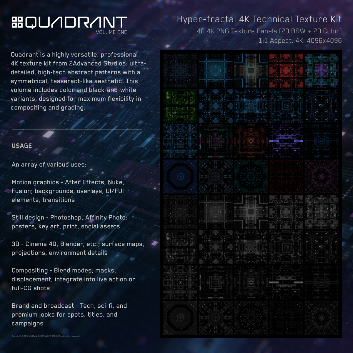 Quadrant Texture Kit Volume 1 - color and B&W catalog