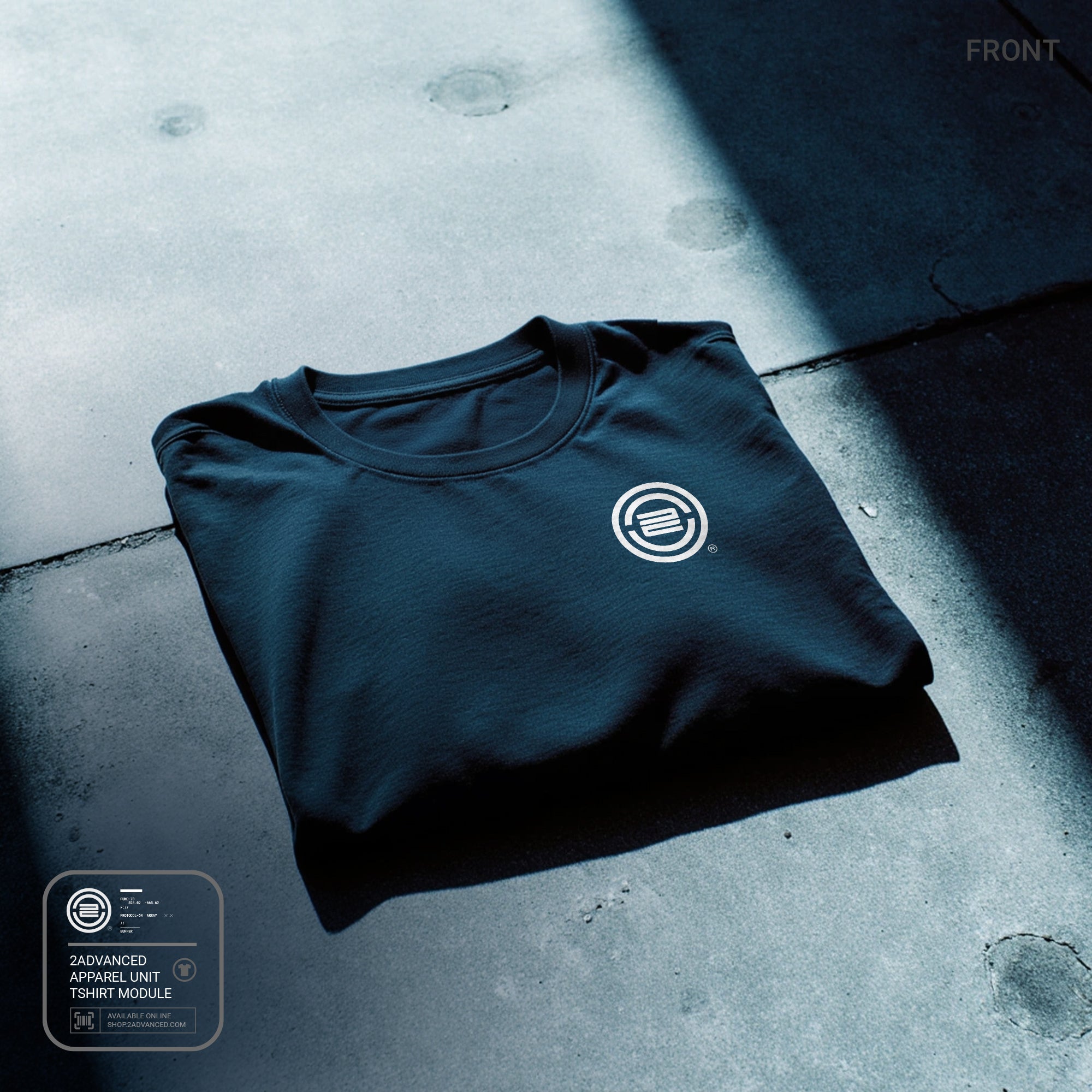 2Advanced Classic Dark T-Shirt w/ Pocket Logo & Full Logo on Back (Unisex)