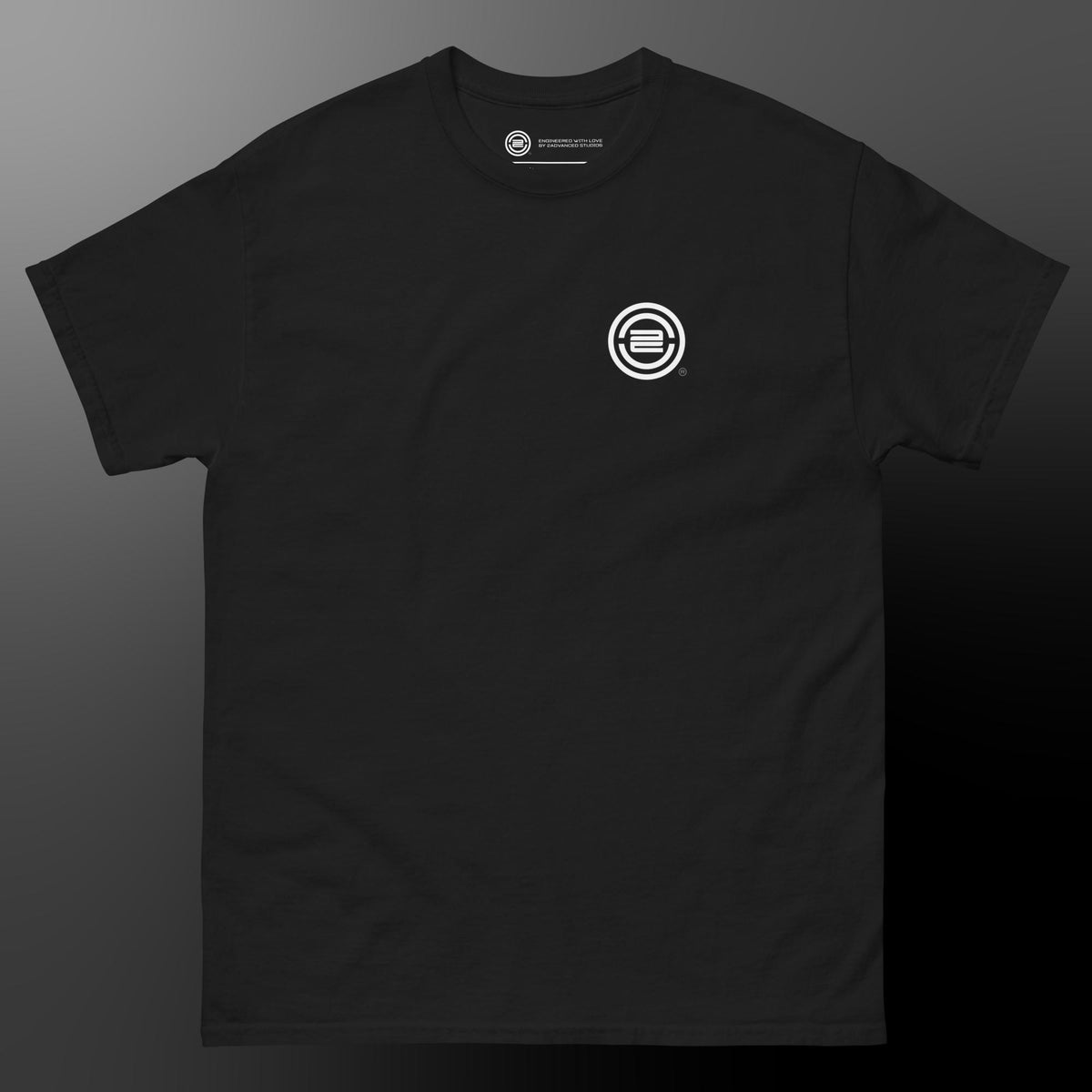 2Advanced Classic Dark T-Shirt w/ Pocket Logo & Full Logo on Back (Unisex)