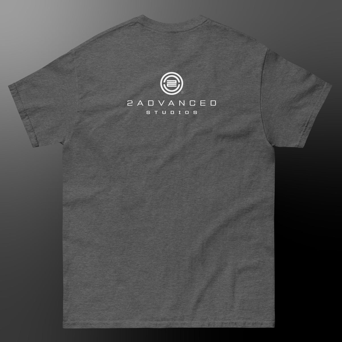 2Advanced Classic Dark T-Shirt w/ Pocket Logo & Full Logo on Back (Unisex)