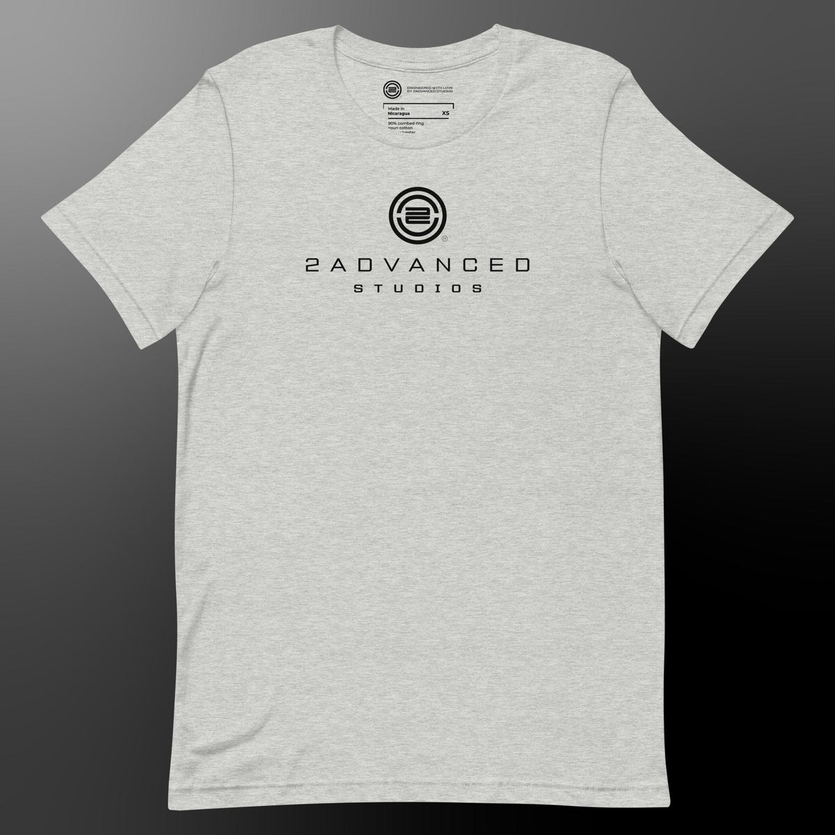 2Advanced Heathered Gray T-Shirt w/ Black Logo on Front